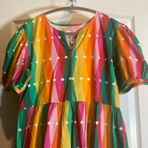 Colorful Geometric Maxi Dress